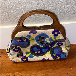 Vintage needlepoint purse